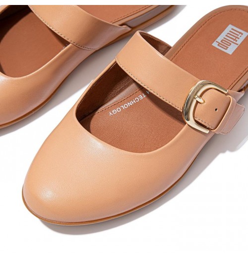 Allegro Buckle Leather Flat Shoes