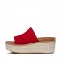 Eloise Espadrille Suede Wedge Slides Wedge Sandals