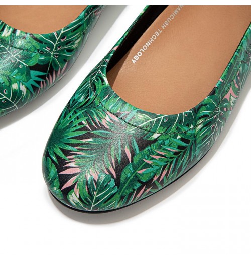 Allegro Jungle Print Soft Leather Ballet Flats