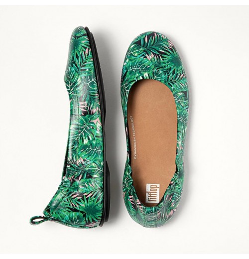 Allegro Jungle Print Soft Leather Ballet Flats