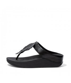 Fino Feather Metallic Toe-Post Sandals