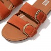 Gracie Buckle Suede Slides