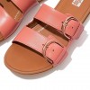 Gracie Buckle Leather Slides