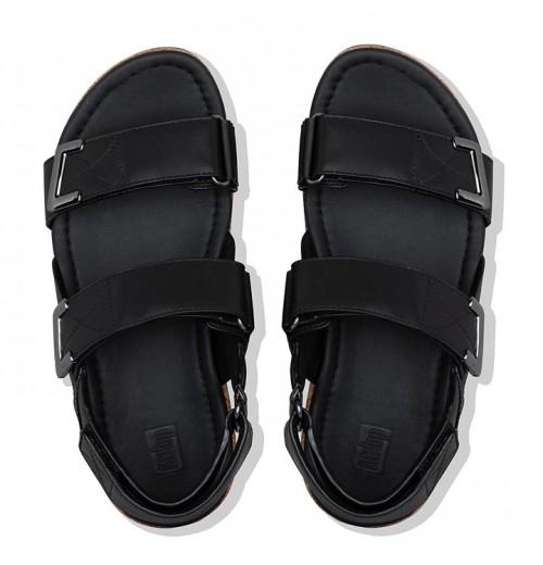 Remi Adjustable Leather Back-Strap Sandals