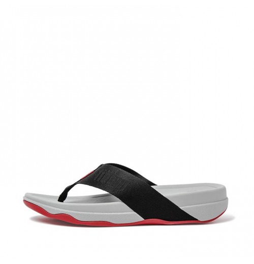 Surfer Woven-Logo Toe-Post Sandals