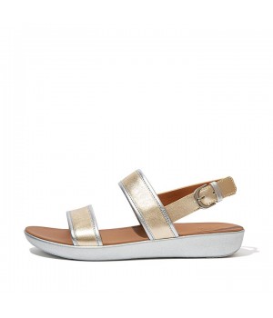 Barra Metallic Back-Strap Sandals